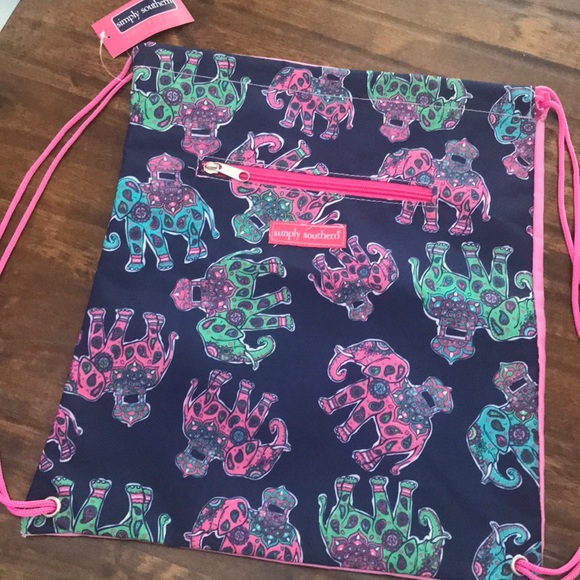 simply southern drawstring bag
